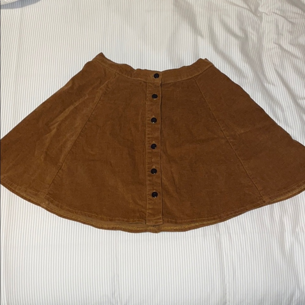 brandy melville burnt orange button skirt